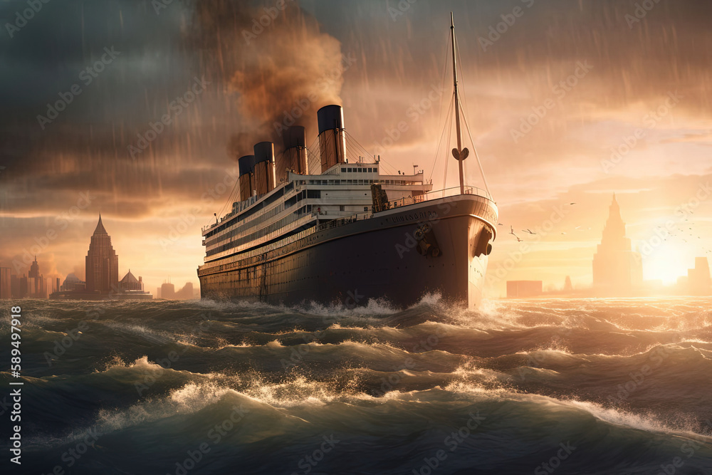 The Titanic Arriving in New York: A Stunningly Realistic Matte Painting ...