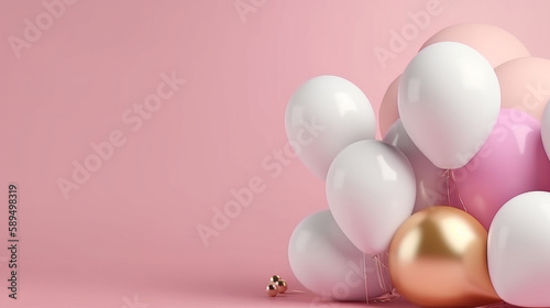 Balloon Background. Illustration AI Generative.