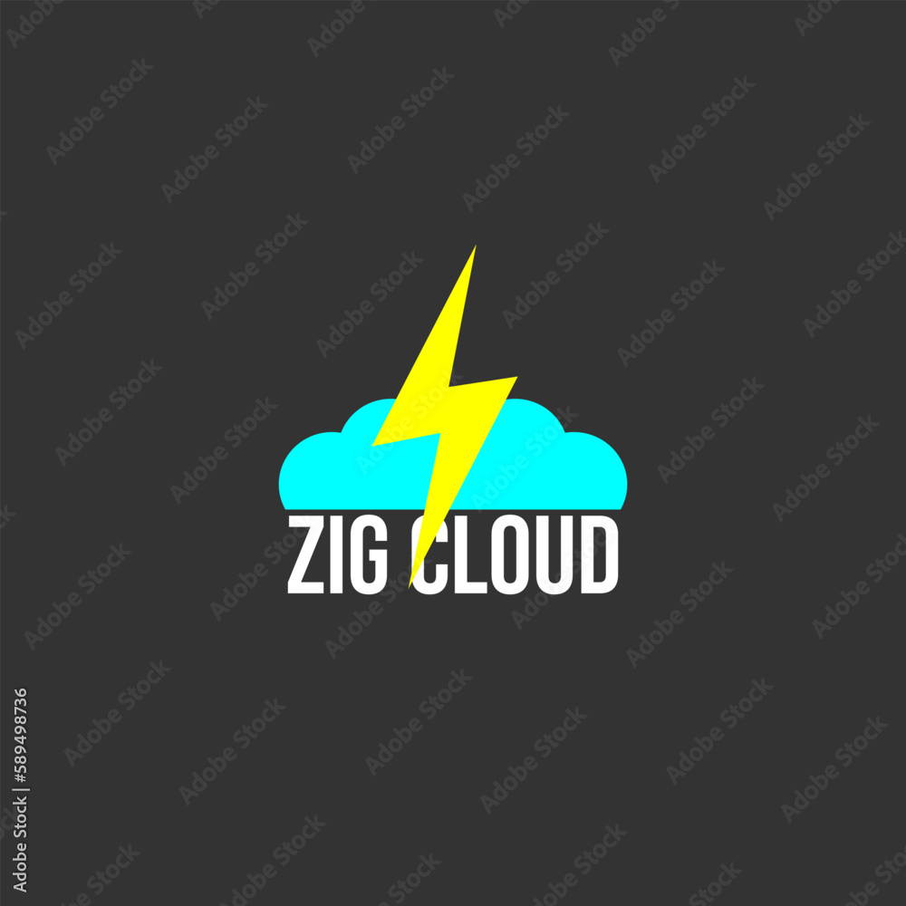 Cloud and lightning logo