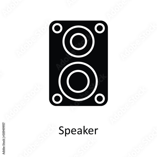 Speaker Vector Solid Icons. Simple stock illustration stock