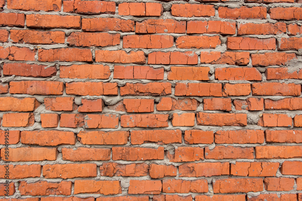 Red brick wall. Texture of old red brick wall. Backgorund. Red brick wall. Texture of old red brick wall. Backgorund.