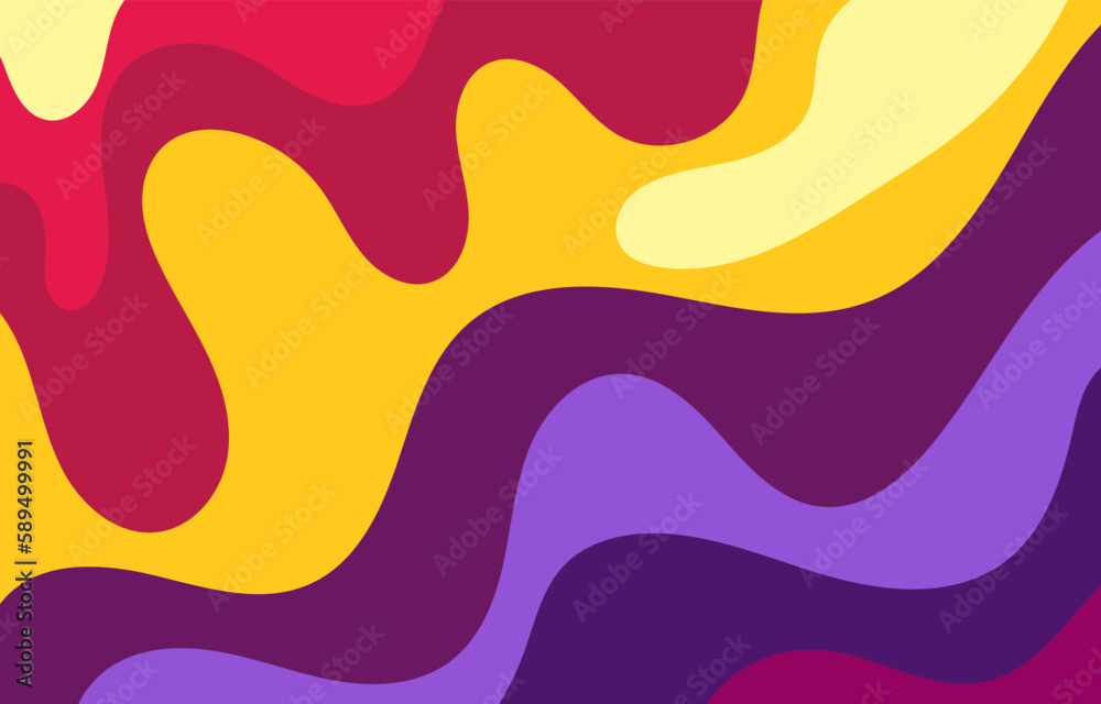 Colorful Groovy background design concept Colorful Groovy background design concept