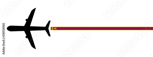 sri lanka plane icon vector illustration. isolated on white background