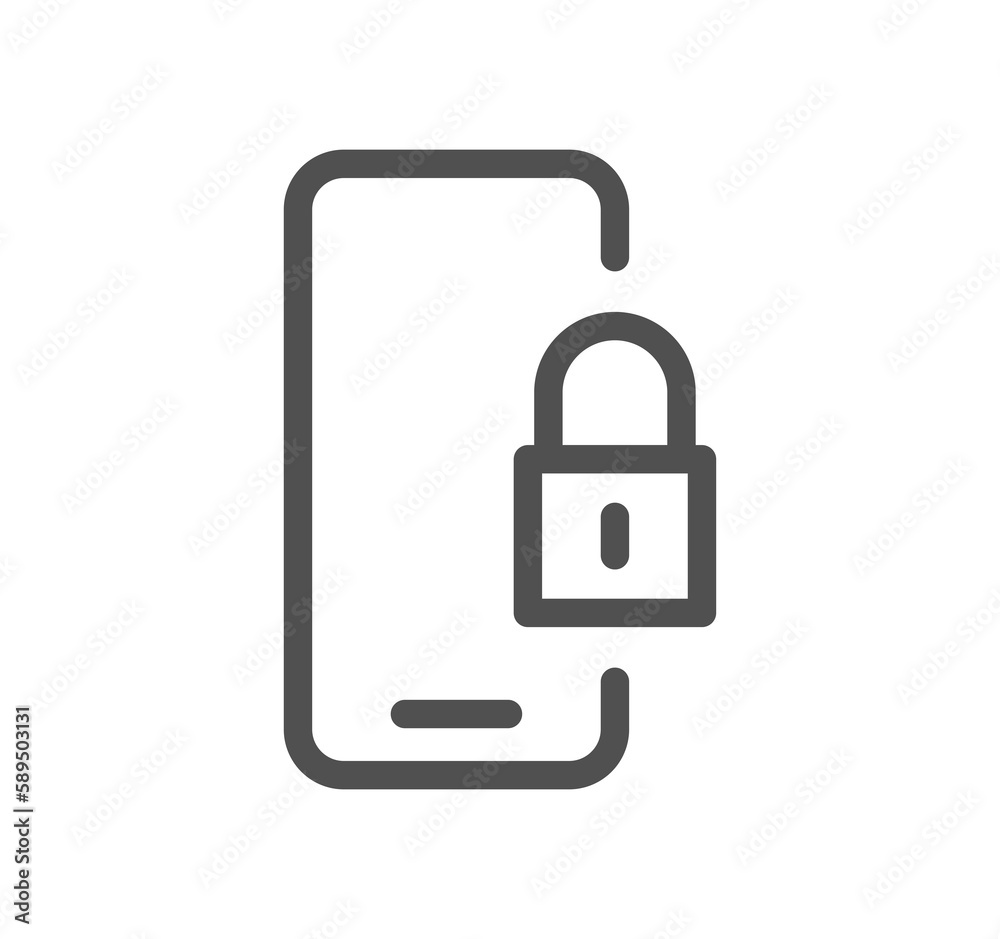 Mobile apps and technology icon outline and linear symbol.
Mobile apps and technology icon outline and linear symbol.