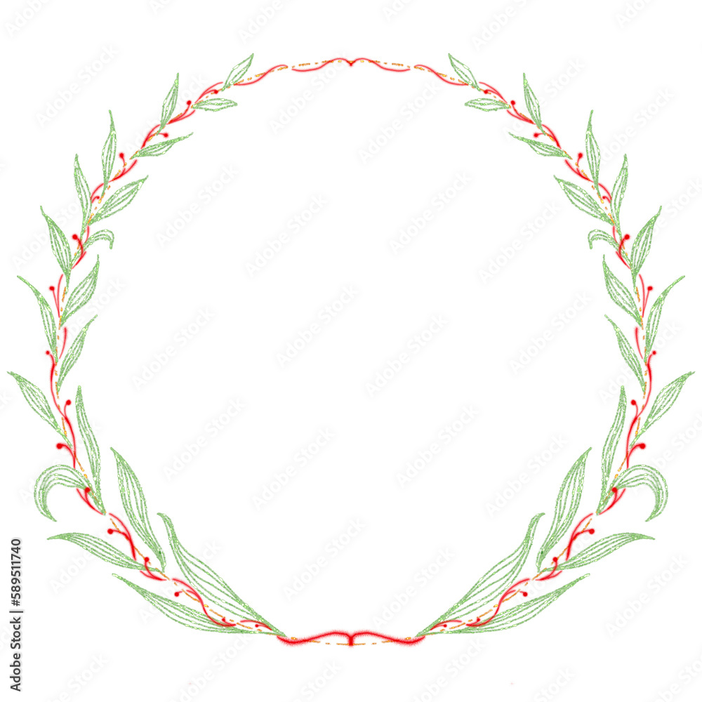 Obraz premium Glitter Christmas Wreath