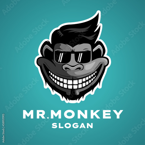 Monkey with cheshire cat smile