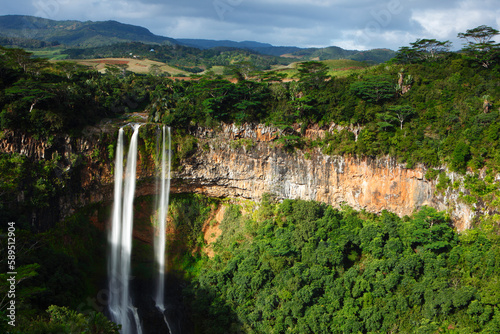 Chamarel Falls, Mauritius, Indian Ocean photo