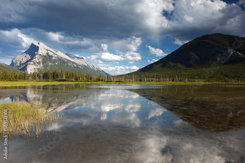 Mount Rundle and Vermillion Lakes, Banff National Park, UNESCO World Heritage Site, Alberta, Rocky Mountains, Canada photo