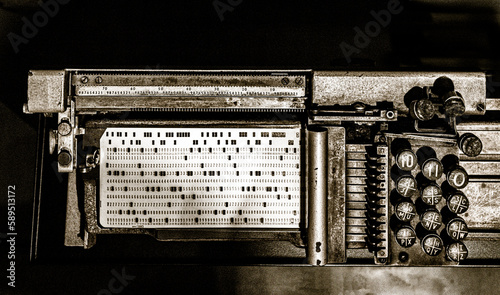 Hollerith Punched Card Machine At The Intelligence Factory At Bletchley Park photo