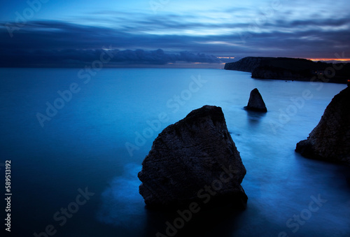 Freshwater Bay at twilight, Isle of Wight photo