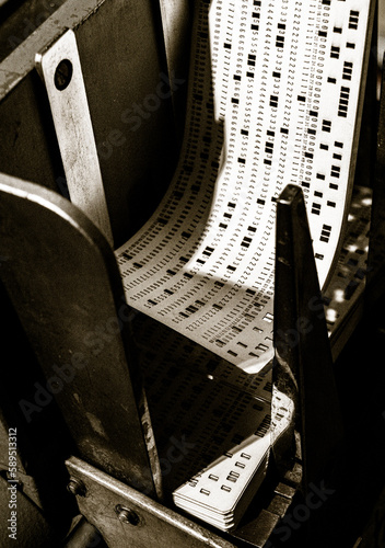 Punched Cards & Reader At Bletchley Park, Home Of The British Card Breakers photo