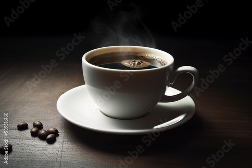 A cup of freshly brewed coffee generative AI