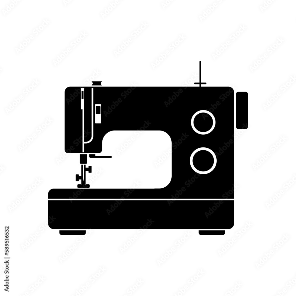 Sewing machine vector icon on white background Sewing machine vector icon on white background