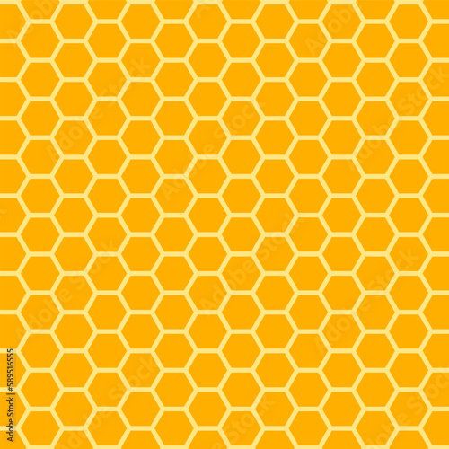 Honeycomb orange background. Vector illustration.