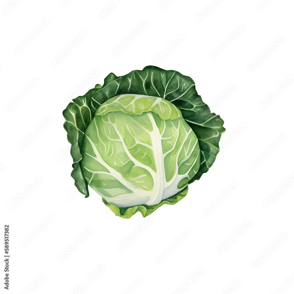 Fototapeta premium cabbage isolated on white background