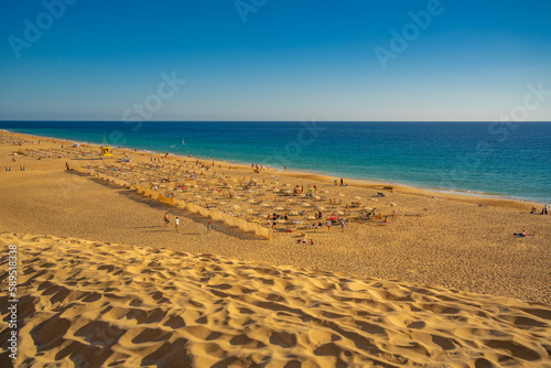 View of Playa del Matorral beach, Morro Jable, Fuerteventura photo