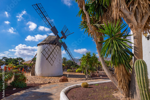 View of traditional windmill, Museum (Museo) del Queso Majorero, Antigua, Fuerteventura photo