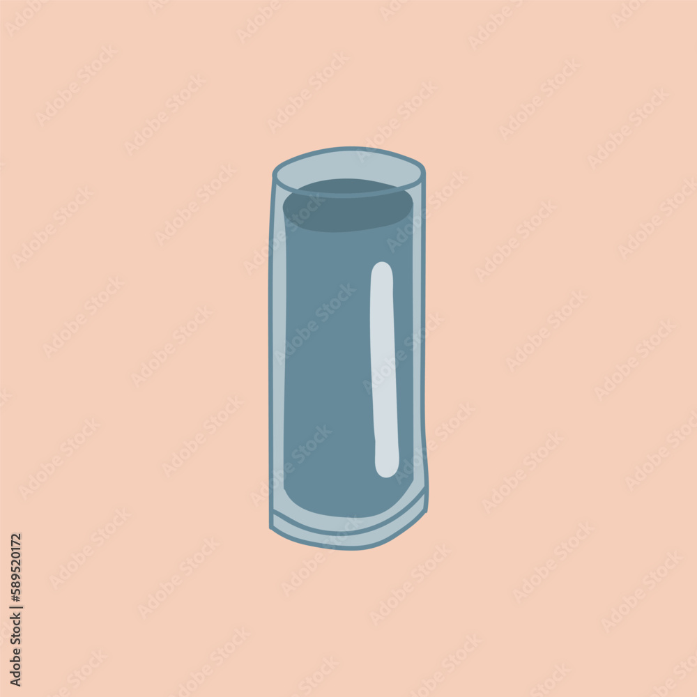 Glass of water isolated vector illustration Glass of water isolated vector illustration