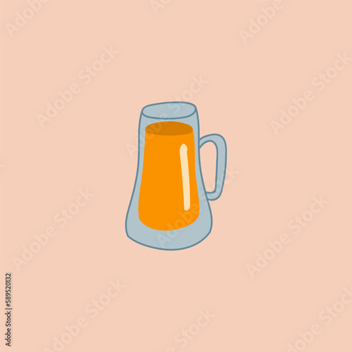 Beer glass on isolated background.