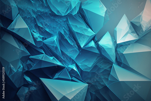 Geometric blue ice texture