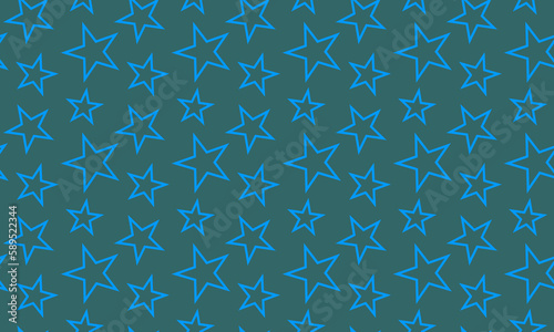 Stars pattern Line Geometric Seamless pattern Vector Illustration Blue Background. Abstract texture with scattered stars. Star. Textile swatch fashion Fabric design Green Blue Turquoise For Wrap cloth