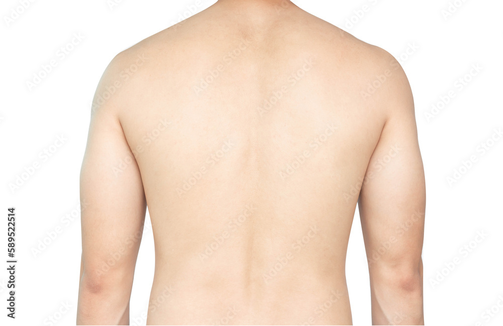 © mraoraor - Back of man on white background beauty healthy skin care for men concept © mraoraor - Back of man on white background beauty healthy skin care for men concept