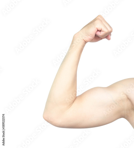 Back arm muscle man with white background, health care and medical concept