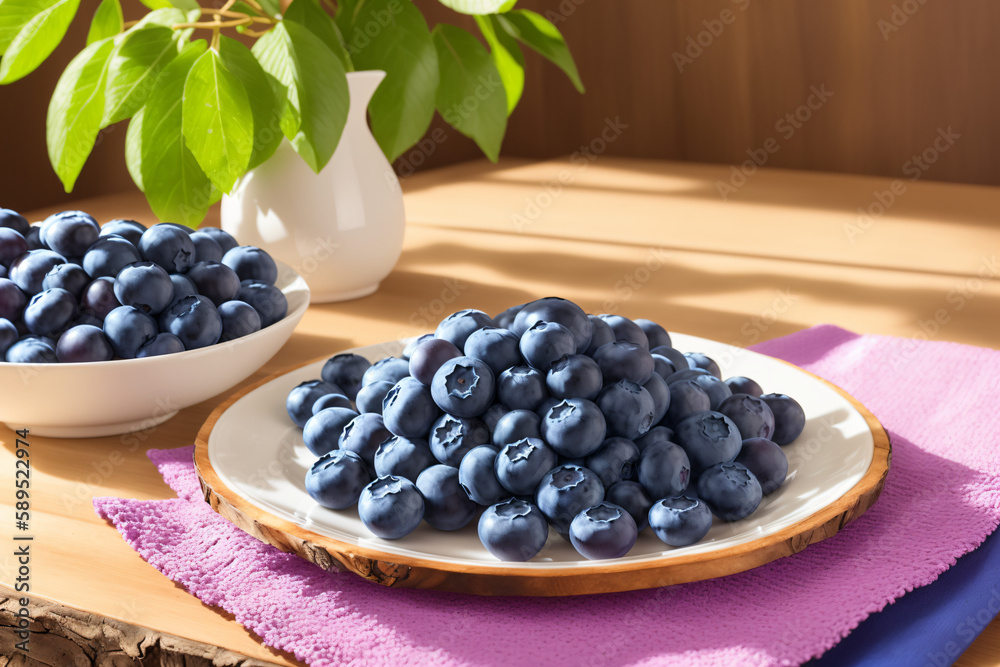 blueberries on a plate blueberries on a plate