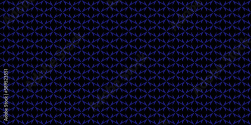 Abstract Blue Black geometric seamless pattern. Repeating background Geometric Fabric design Textile swatch Dress man shirt fashion garment wrap allover print Dark Blue texture Simple graphic design