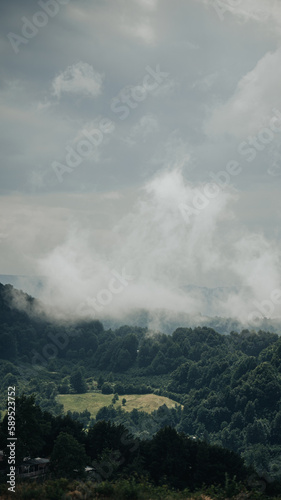 clouds over the mountains