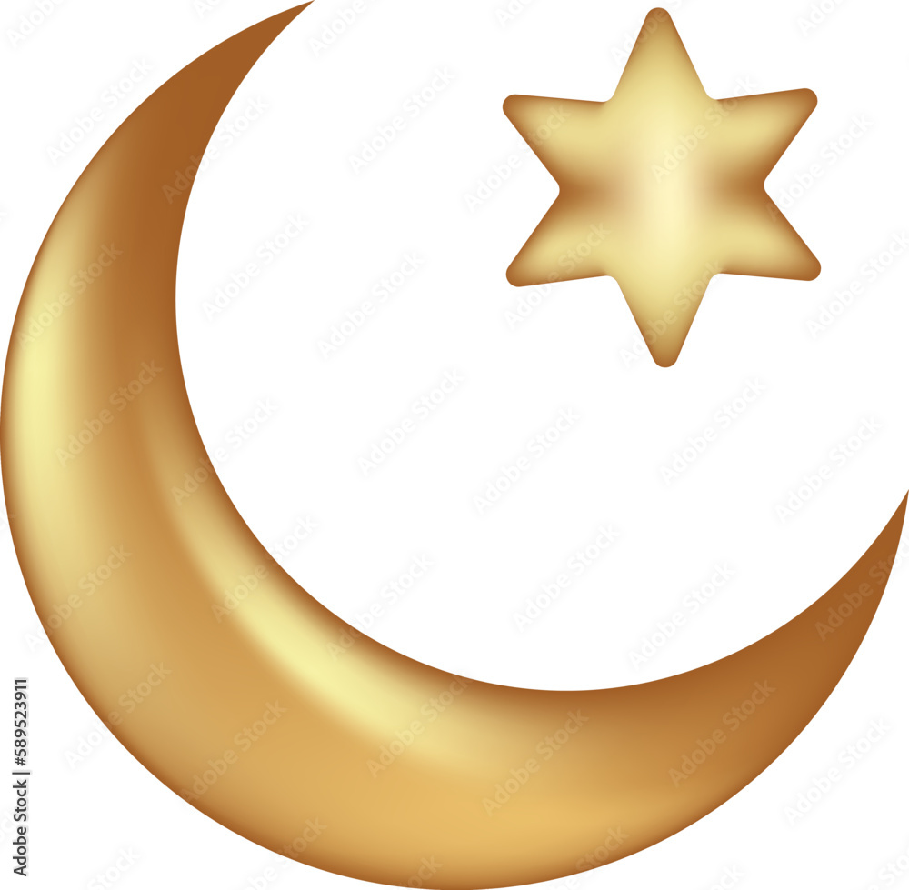 Arabic elements, lamp, month and star, vector Arabic elements, lamp, month and star, vector