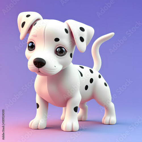Cartoon character dalmatian puppy 