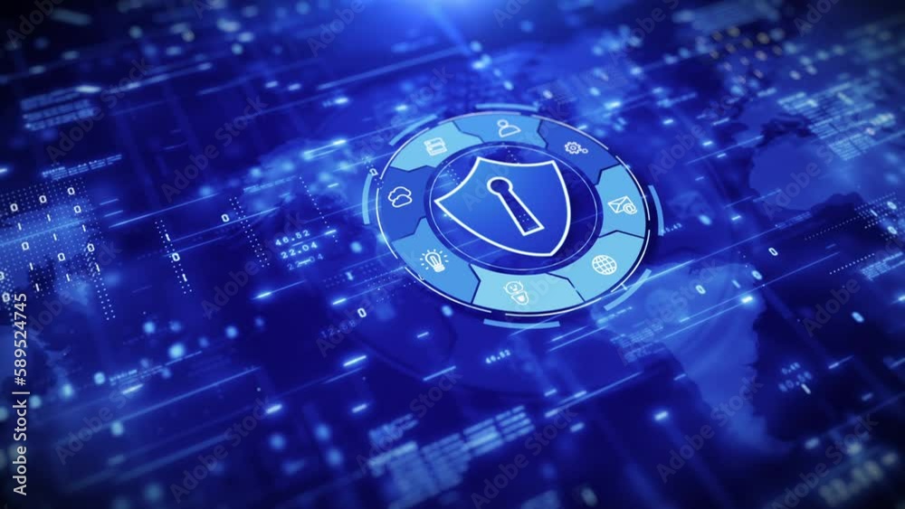 Digital Data Network Protection, Shield Icon Cyber Security, Protection ...