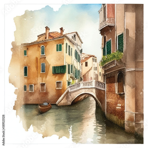 Venice Grand Canal in Italy vector illustration eps 10. Good for poster, gift, package, cover, books, notebooks, billboard, print, boxing, T-shirt design