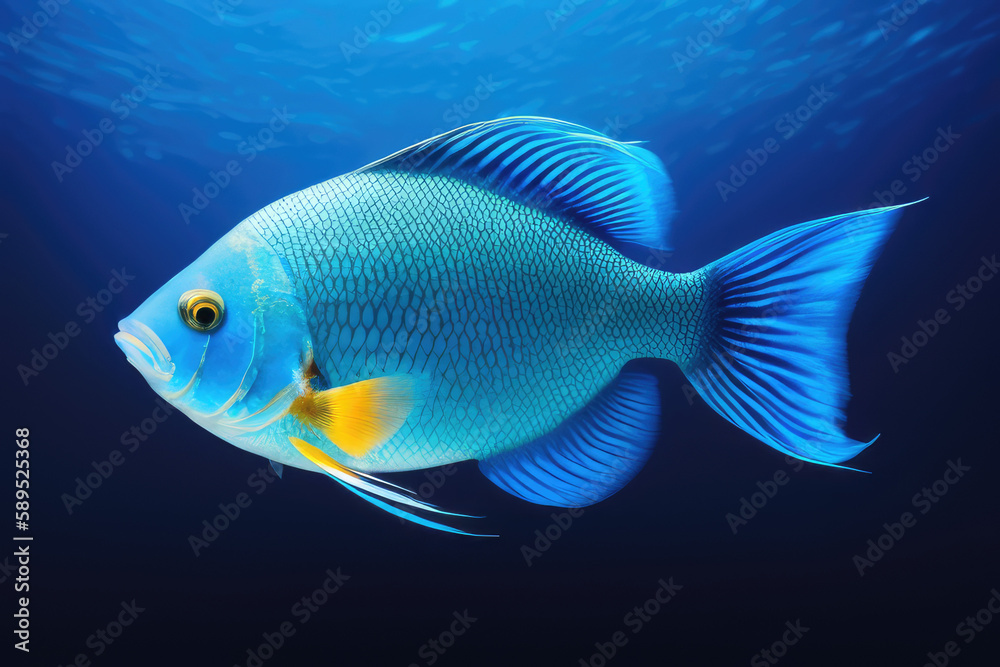 Fish Design Element on a Solid Background: Perfect for Underwater-themed Projects and Decor Fish Design Element on a Solid Background: Perfect for Underwater-themed Projects and Decor