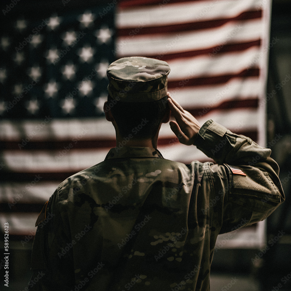 Respect and Honor: A Captivating Back View Photography of Military ...