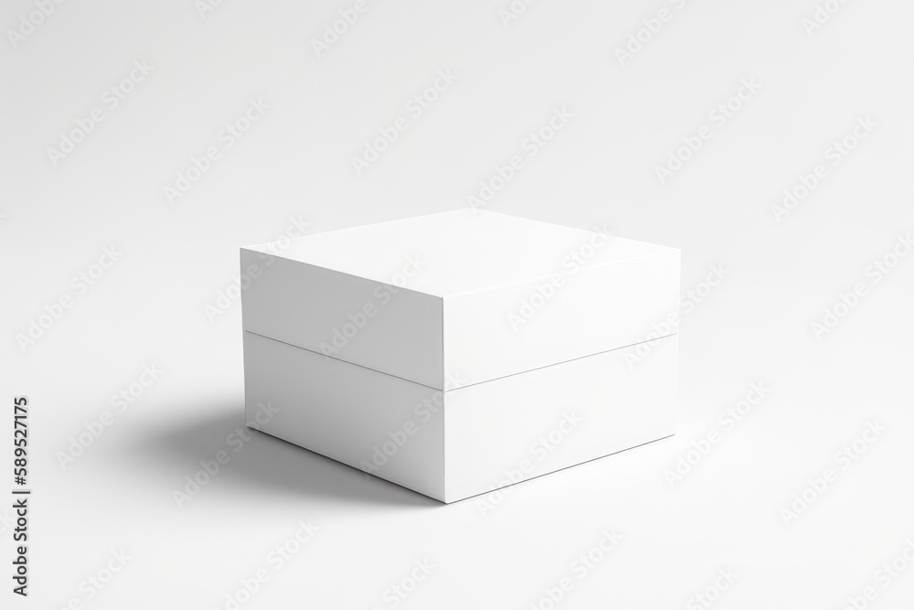 Clean White Box Mockup: Perfect for Packaging and Branding Showcase Clean White Box Mockup: Perfect for Packaging and Branding Showcase