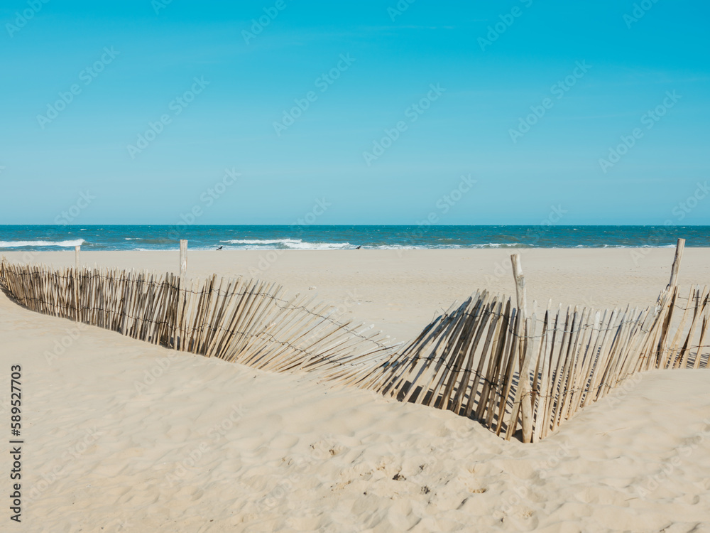 Fence in sand