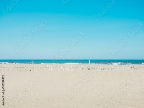 Blue sky beach