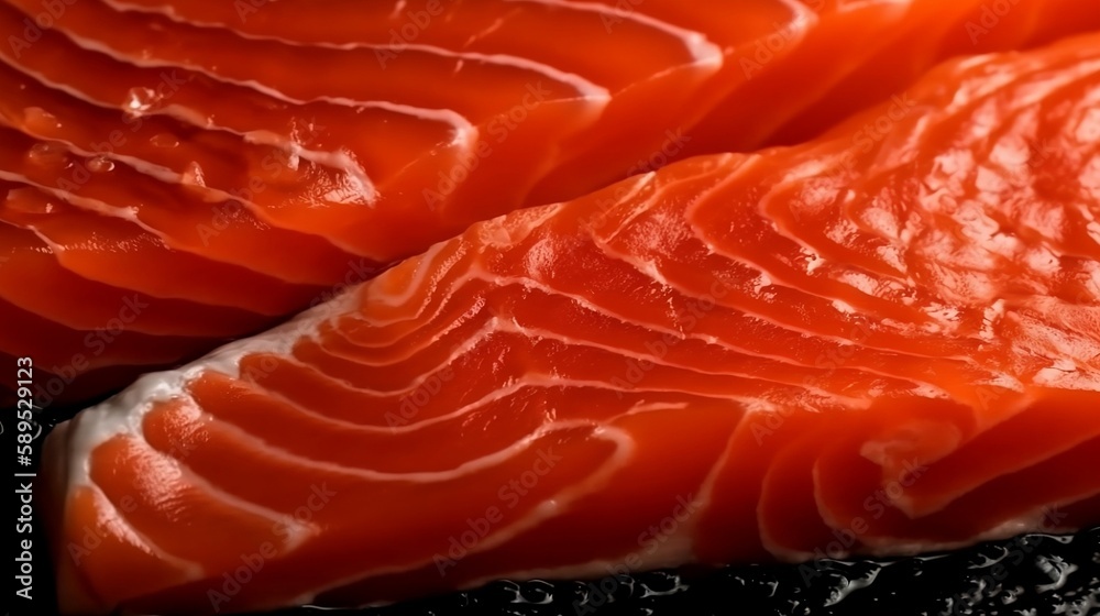 fresh salmon fillet background