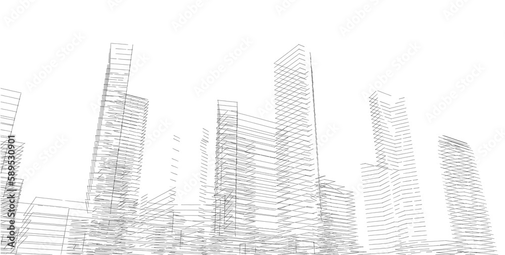 Sketch of a city Sketch of a city