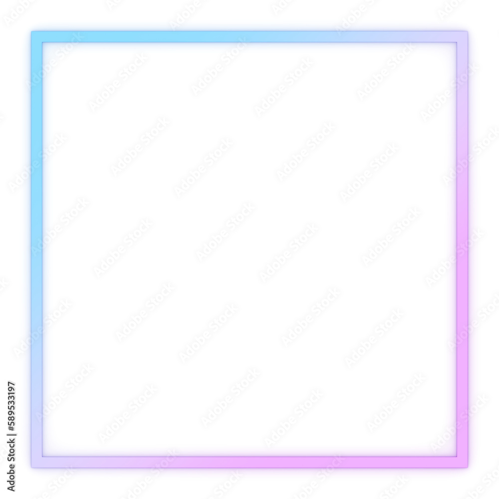 Blue to purple gradient neon frame with space in the center for text. Blue to purple gradient neon frame with space in the center for text.