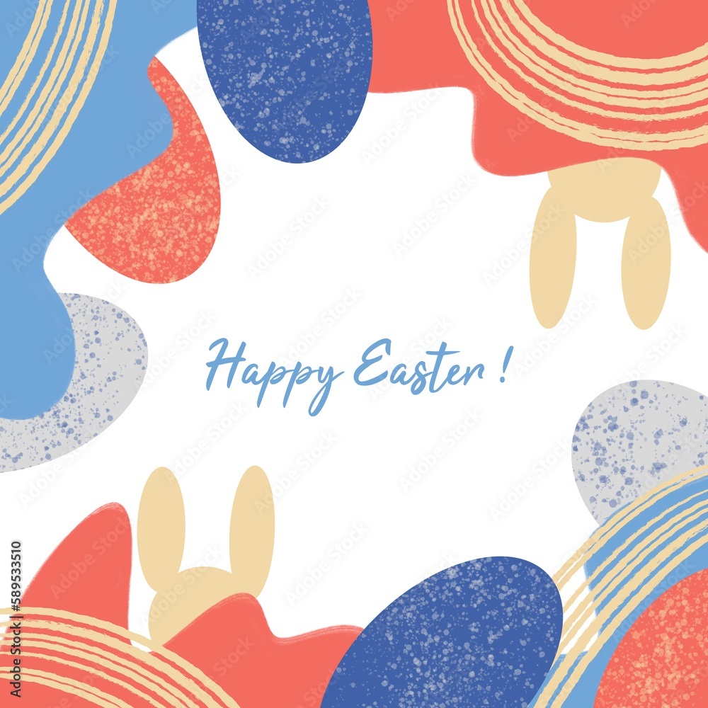 easter background, easter eggs, inscription Happy Easter, easter card, banner,