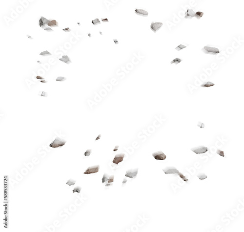 Stone shards splash PNG transparent