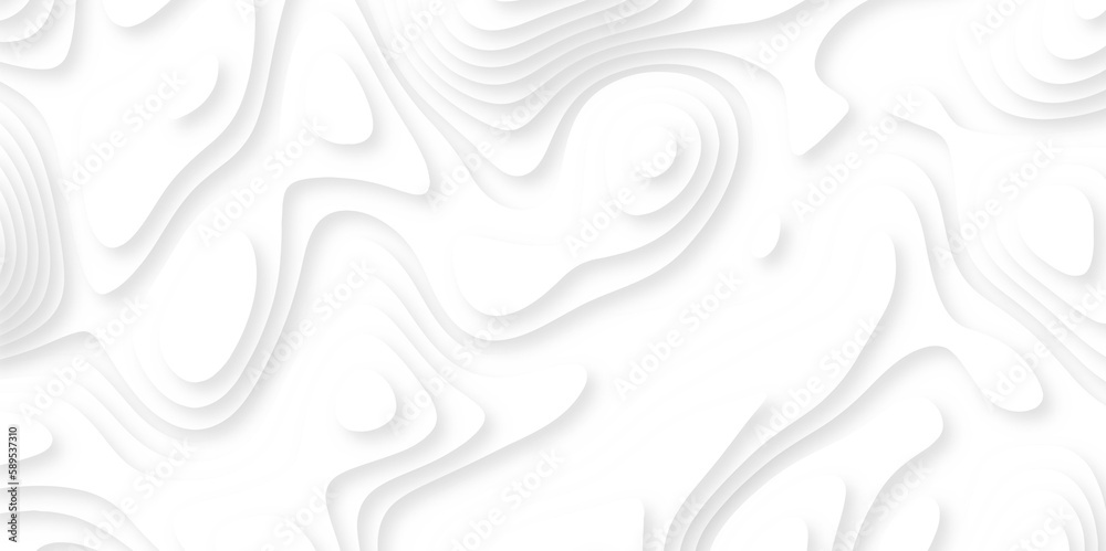 White paper cut white background. Abstract realistic papercut decoration textured with wavy layers and shadow. Vector concept design White paper cut white background. Abstract realistic papercut decoration textured with wavy layers and shadow. Vector concept design