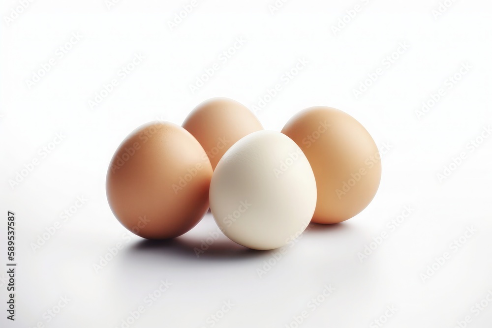 eggs on white background, Generative AI eggs on white background, Generative AI