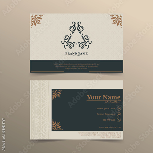 Vintage ornamental logos and business cards template