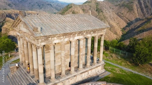 Aerial Drone View On The Garni Temple, Armenia	