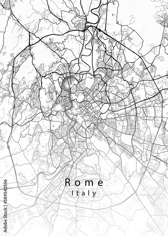 Rome Italy City Map