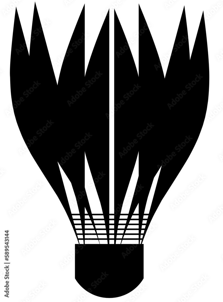 Shuttlecock silhouette icon Shuttlecock silhouette icon